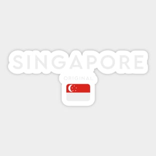 Singapore flag, singaporean flag Sticker